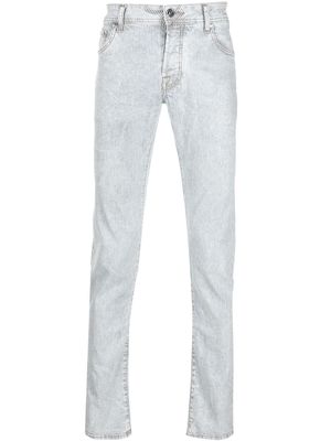 Jacob Cohen jacquard striped slim-fit jeans - Blue