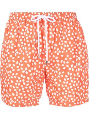 Barba spot-print swim shorts - Orange