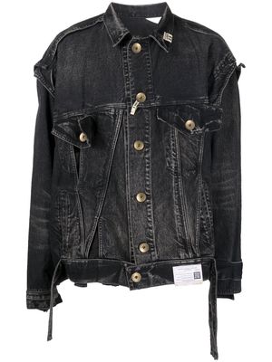 Maison Mihara Yasuhiro distressed-effect denim jacket - Black