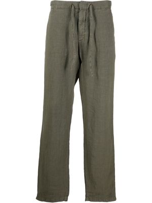 Z Zegna straight-leg linen trousers - Green