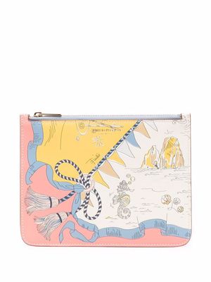Emilio Pucci Holidays print pouch - Pink