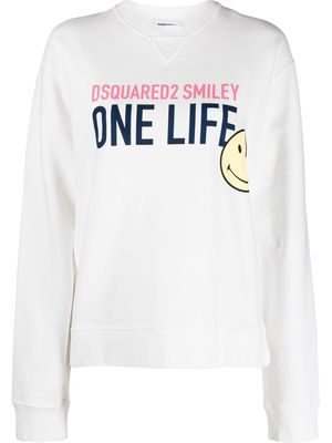 Dsquared2 Smiley Cool Sweatshirt - White