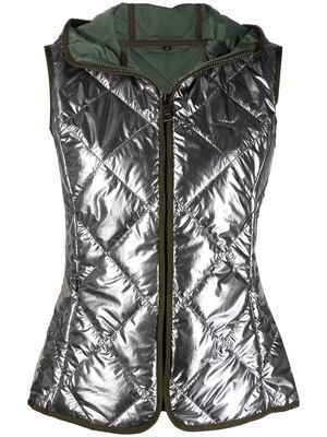 Fay hooded quilted gilet - Grey