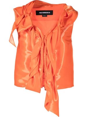 Paula Canovas del Vas twist detail blouse - Orange
