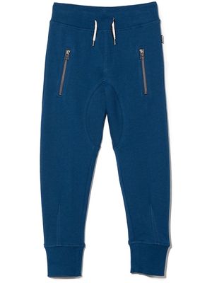 Molo drawstring-waist organic-cotton track pants - Blue