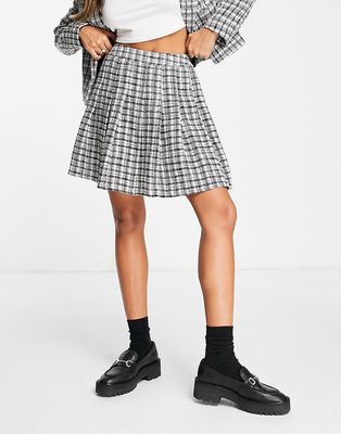 New Look mini tennis skirt in black and white check - part of a set