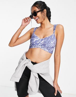 & Other Stories recycled polyamide tie dye sports bra in multi - part of a set