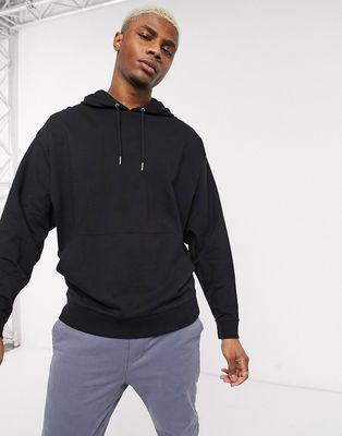 ASOS DESIGN lightweight oversized hoodie in black