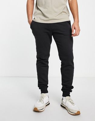 French Connection slim fit sweatpants in black