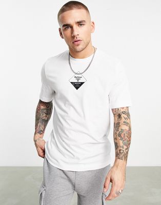 Barbour Beacon relaxed box logo t-shirt in white