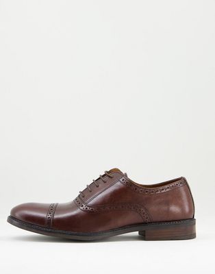 Red Tape leather lace up brogues in brown