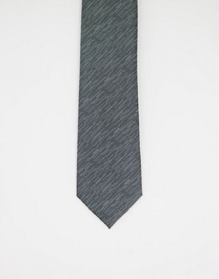 French Connection plain tie in forest green