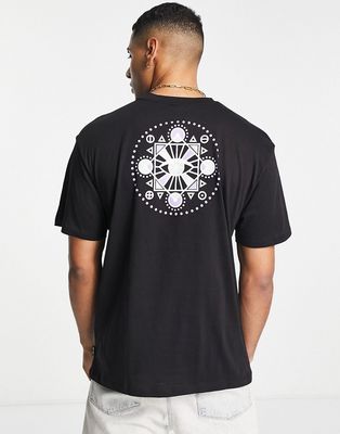 Only & Sons oversized t-shirt with symbol back print in black