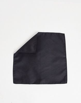 French Connection plain pocket square in black