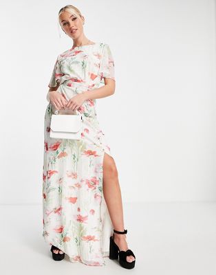 Hope & Ivy Greta floral print maxi dress-Pink