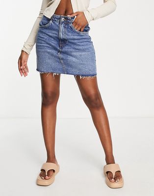 Vero Moda denim mini skirt in light blue