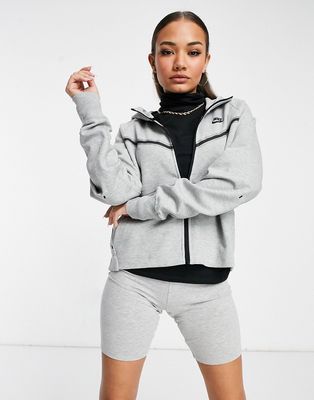 Nike Tech Fleece full-zip hoodie in gray heather