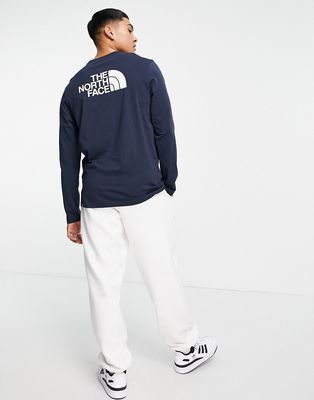The North Face Easy long sleeve t-shirt in navy