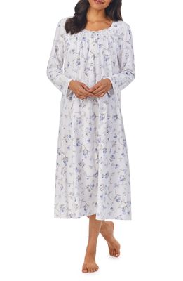 Eileen West Long Sleeve Ballet Nightgown in Floral Print