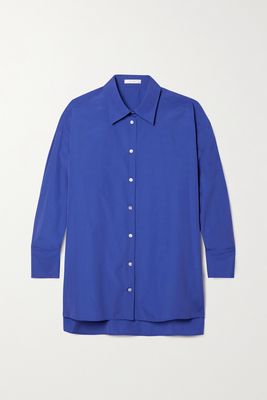 The Row - Lulu Oversized Cotton-poplin Shirt - Blue
