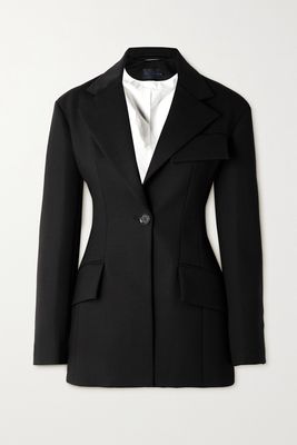 Proenza Schouler - Paneled Wool-blend Blazer - Black