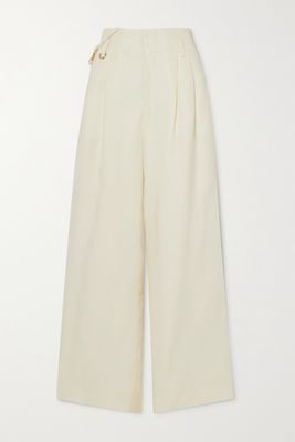 Jacquemus - Notte Linen Wide-leg Pants - Off-white