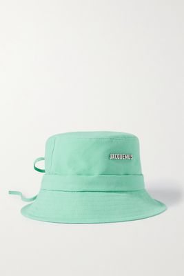 Jacquemus - Le Bob Gadjo Embellished Cotton-canvas Bucket Hat - Green