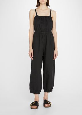 The Evia Safari Cotton Tank Jumpsuit