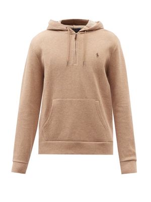 Polo Ralph Lauren - Logo-embroidered Cotton-blend Hooded Sweatshirt - Mens - Brown