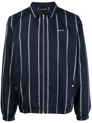 SPORT b. by agnès b. striped bomber shirt jacket - Blue