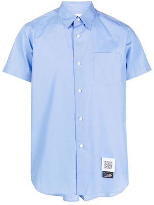 Fumito Ganryu draped-back shirt - Blue