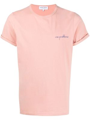 Maison Labiche embroidered No Problemo T-shirt - Pink