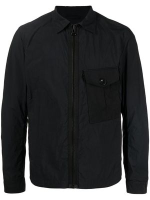 Ten C zipped lightweight shirt jacket - Black