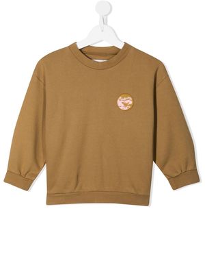 Rejina Pyo Luka logo-patch organic cotton sweatshirt - Brown