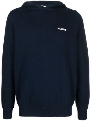 ASPESI embroidered cotton hoodie - Blue