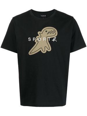 SPORT b. by agnès b. dinosaur appliqué T-shirt - Black