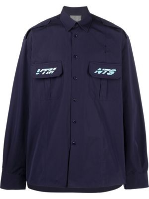 VTMNTS military-style flap pocket shirt - Blue