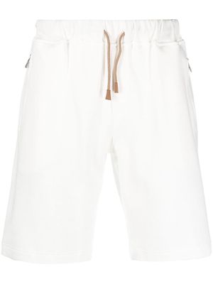 Eleventy drawstring waist track shorts - White