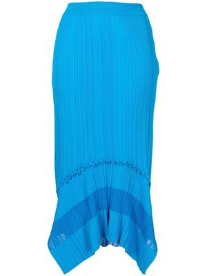 Stella McCartney fully-pleated midi skirt - Blue
