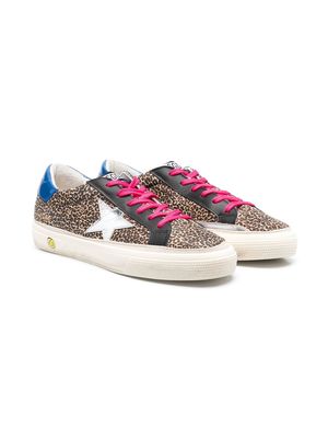 Golden Goose Kids Superstar leopard-print sneakers - Neutrals
