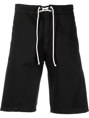 Société Anonyme drawstring-waist cotton Bermuda shorts - Black