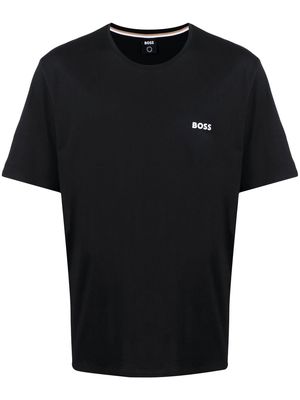 BOSS logo-appliqué T-shirt - Black