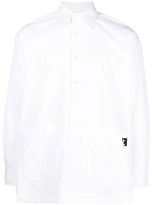 The Power for the People logo-patch detail shirt - White