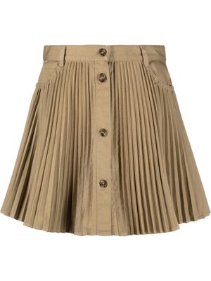 RED Valentino pleated mini skirt - Brown