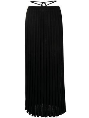 Christopher Esber ribbed-knit high-waisted skirt - Black