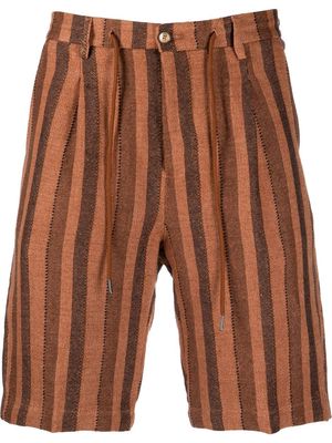 Briglia 1949 vertical-stripe Bermuda shorts - Brown