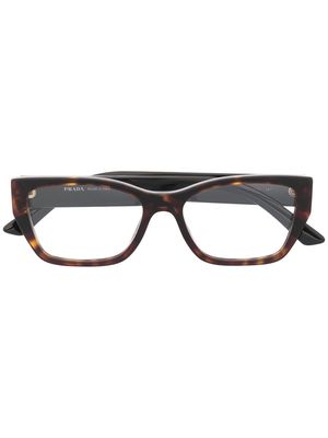 Prada Eyewear PR11YV rectangular optical glasses - Brown