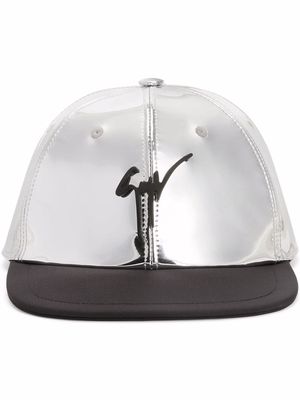 Giuseppe Zanotti metallic silver hat