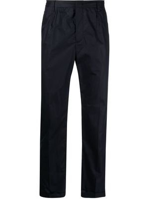 Emporio Armani cropped slim-fit tailored trousers - Blue
