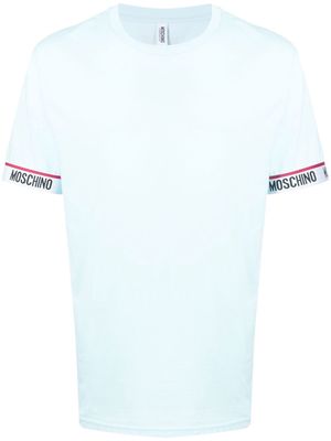 Moschino logo-tape T-shirt - Blue